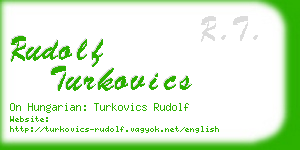 rudolf turkovics business card